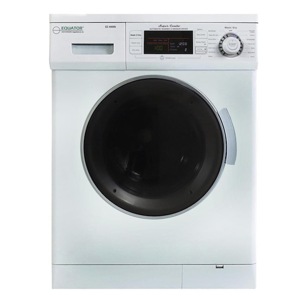 Equator Advanced Appliances All-In-One Compact Convertible Combo Washer Dryer with Fully Digital, White - EZ 4400 N WHITE