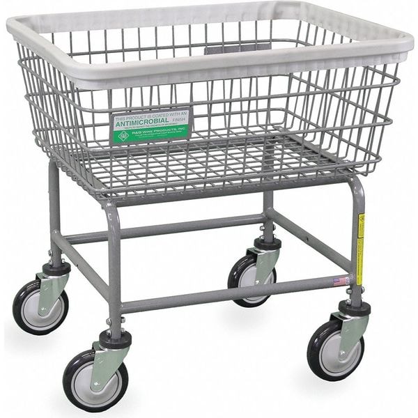 R&B Wire Products Antimicrobial Wire Utility Cart, 2.5 Bushel - 100E/ANTI