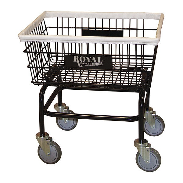 Royal Basket Trucks Laundry Cart, 3.4 cu ft, No Hanger - G27-BKX-W0A-5UNN
