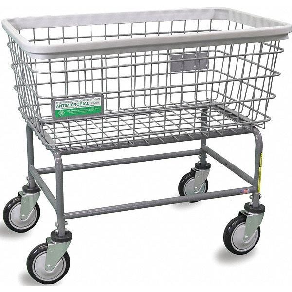 R&B Wire Products Antimicrobial Wire Utility Cart, 4.5 Bushel - 200F/ANTI