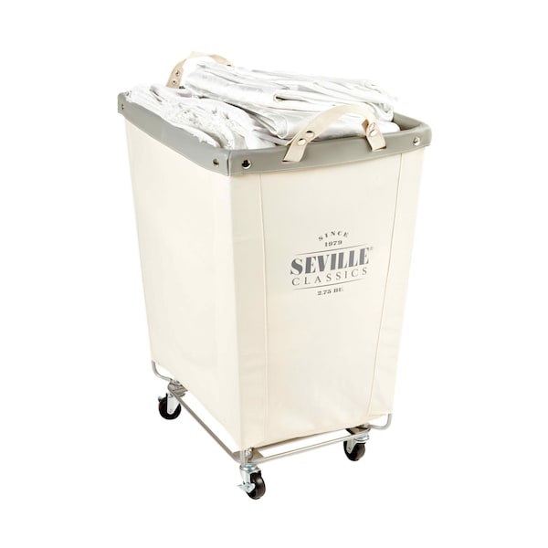 Seville Classics Laundry Cart, Comme, 22" D x 16" W x 27" H - WEB703
