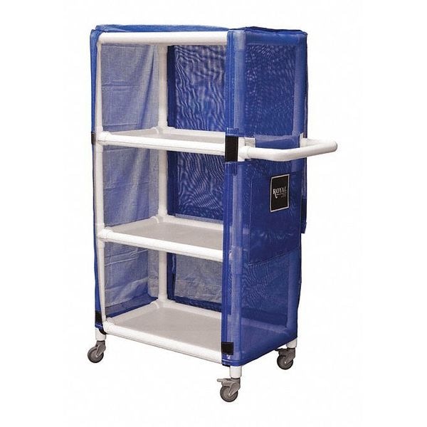 Royal Basket Trucks PVC Linen Cart, Blue, 450 lb. - G32-BBX-L3A-3ULN
