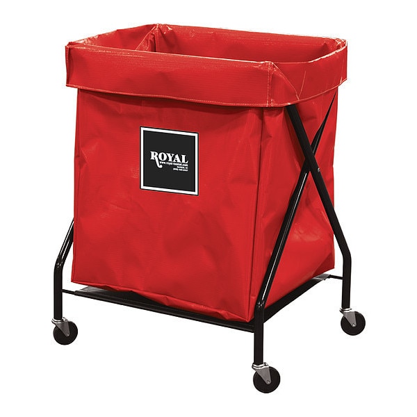 Royal Basket Trucks X-Frame Cart, 8 Bu, Red Vinyl - G08-RRX-XFA-3ONN