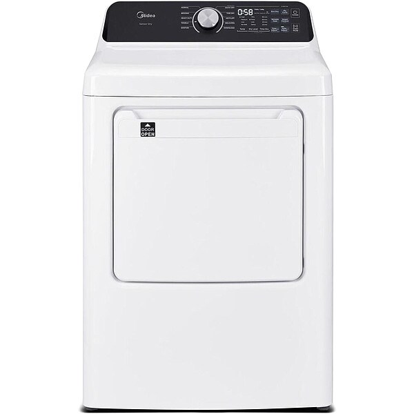 Midea Gas Dryer, 7cu ft, 27"W, 24A, 120V, White - MLTG45N4BWW