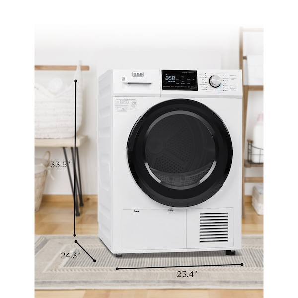 Black & Decker 4.4 Cu. Ft. Electric Dryer with Heat Pump, 240V - BDFH44M