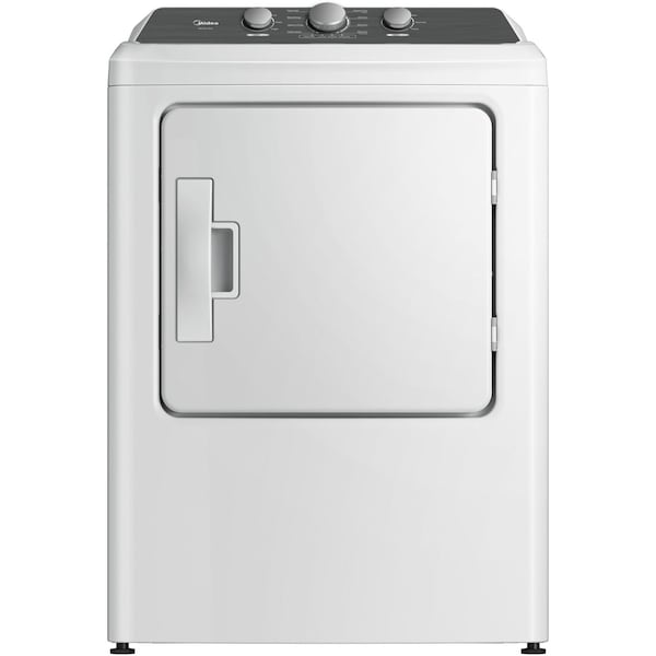 Midea Gas Dryer, 6.7cu ft, 27"W, 24A, 120V, White - MLTG41N1BWW