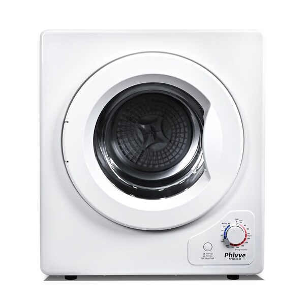 Edendirect 2.6 cu. ft. Vented Electric Dryer in White with Sensor Dry, 4 Auto Drying Modes, Exhaust Duct - PVSC04D-W-2