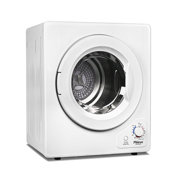 Edendirect 2.8 cu. ft. Vented Electric Dryer in White with Sensor Dry, 4 Auto Drying Modes, Exhaust Duct - PVSC04D-W
