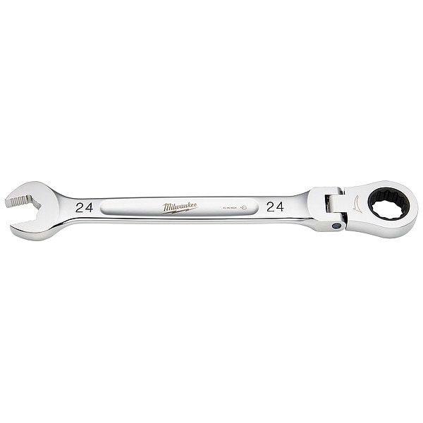 Llave combinada de trinquete con cabeza flexible de 24 mm de Milwaukee Tool - Métrica 45-96-9624.