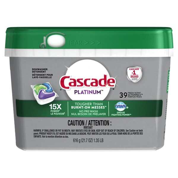 Cascade Platinum Fresh Scent Pods Dishwasher Detergent, 39PK - CA5858