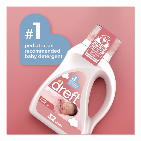 Dreft Ultra Laundry Detergent, Stage 1: Newborn, 150 oz Plastic Bottle with Dispensing Top - 21280