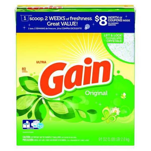 Gain High Efficiency Laundry Detergent, 91 oz Box, Powder, Original, 3 PK - 84910