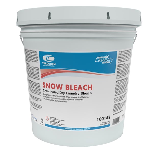 Theochem Laundry Bleach, 50 lb Pail, Powder, Chlorine-like, White - 100142-99990-76