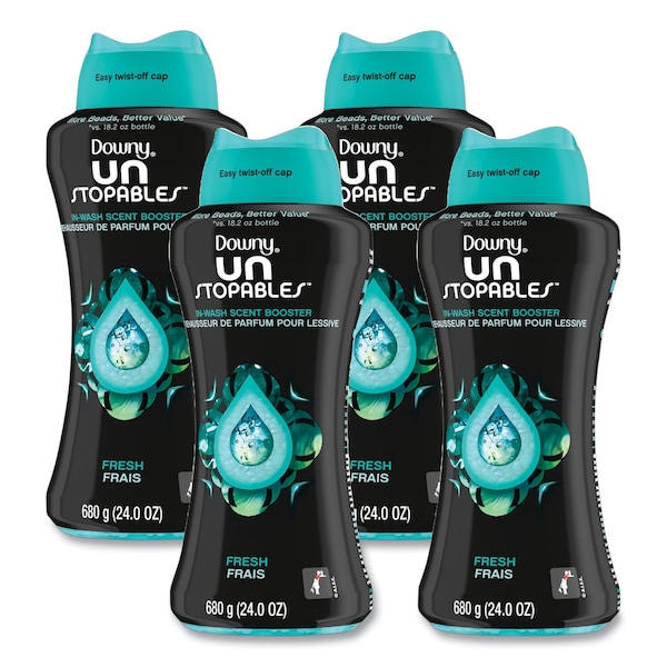 Downy Unstopables In-Wash Scent Booster Beads, Fresh Scent, 24 oz Pour Bottle, 4PK - 80730043