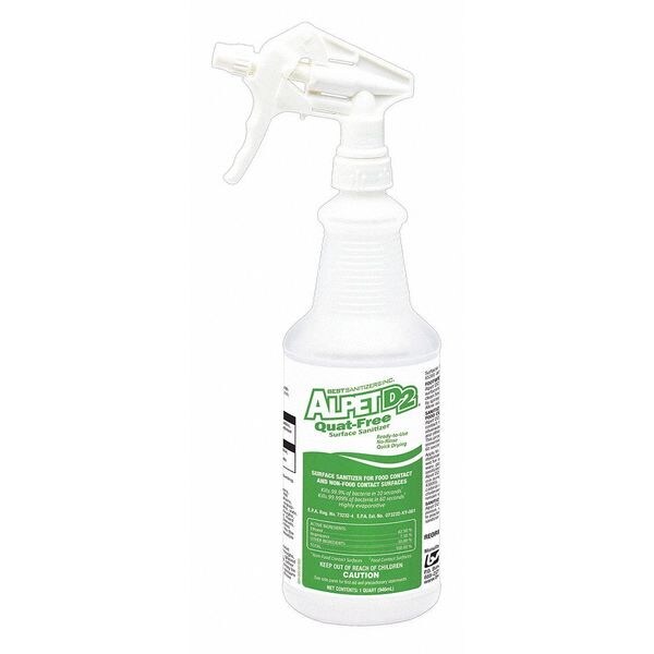 Best Sanitizers Laundry Sanitizer, 1 qt Trigger Spray Bottle, Liquid, Alcohol, 12 PK - SS10032