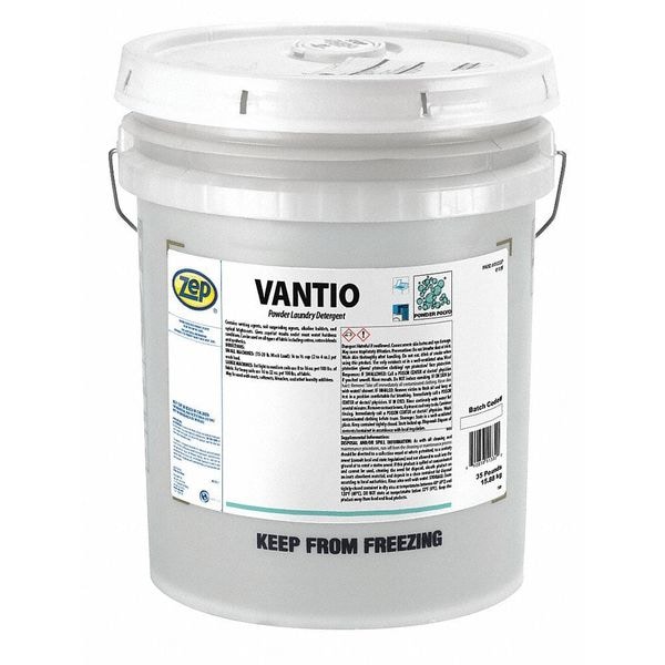 Zep Laundry Detergent, 35 lb Pail, Powder, Citrus, Orange - 113337