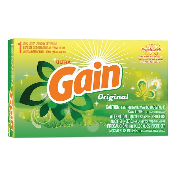 Gain Powder Laundry Detergent, Original Scent, 1.8 oz Box, 156PK - 49338
