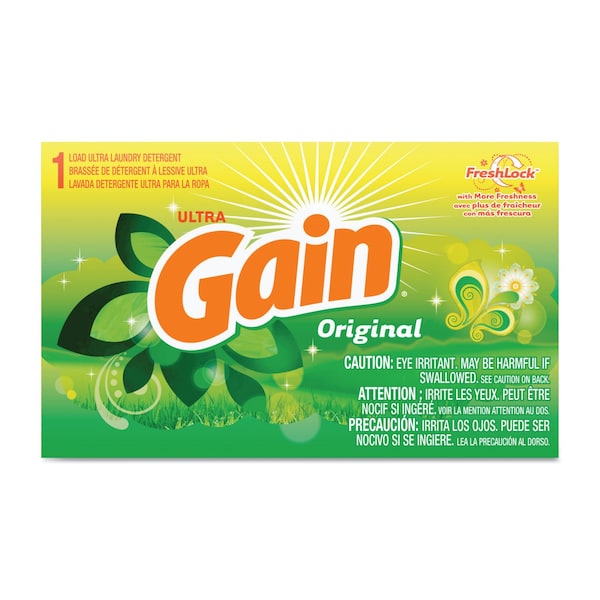 Gain Powder Laundry Detergent, Original Scent, 1.8 oz Box, 156PK - 49338