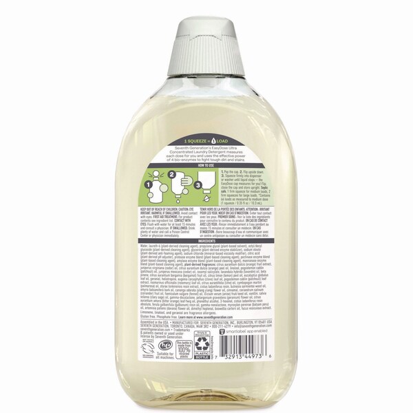 Seventh Generation Ultra Power + Laundry Detergent, 23.1 oz Bottle, 6PK - 68644243