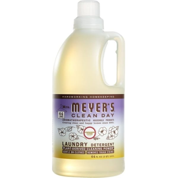 Method Mrs. Meyer's Clean Day Laundry Detergent, 64 fl-oz Bottle, Liquid, Compassion Flower - 11928
