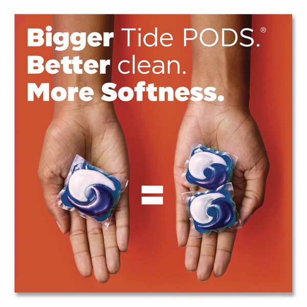 Tide Power PODS Plus Downy Laundry Detergent, April Fresh Scent, 98 oz Tub, 63 Pods/Tub - 11807