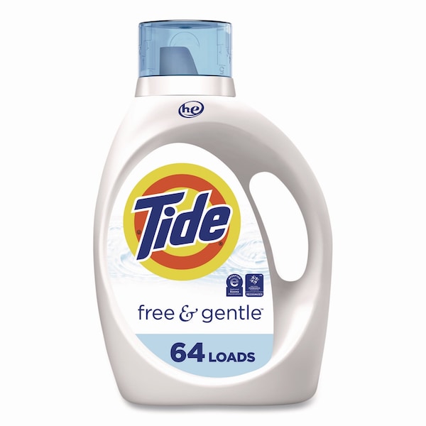 Tide Free and Gentle Liquid Laundry Detergent, 64 Loads, 84 oz Bottle - 21440