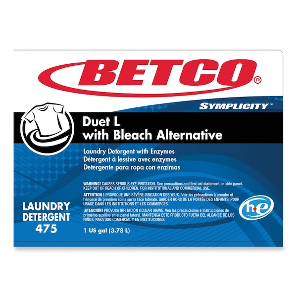 Betco Laundry Detergent, Bottle, Liquid, Fresh, 4 PK - 4750400