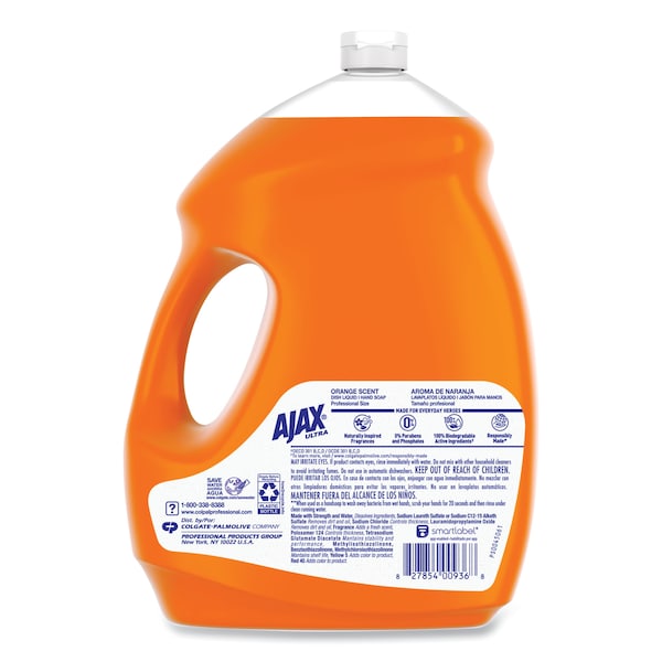 Ajax Dish Detergent, Orange Scent, 145 oz Bottle, PK4 - 61034313