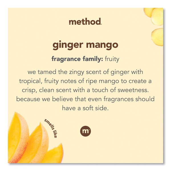 Method Fragrance Booster Beads, Ginger Mango Scent, 14.8 oz Bottle, 6PK - 327600