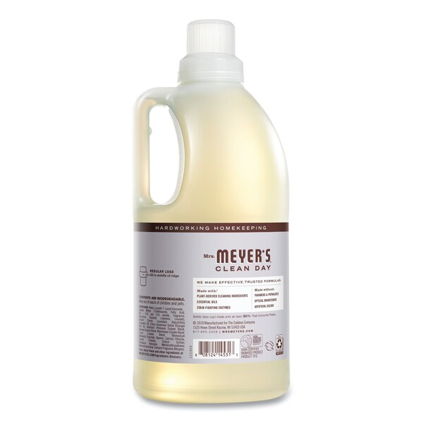 Mrs. Meyers Clean Day Laundry Detergent, 64 oz Bottle, Liquid, Lavender, 6 PK - 651367