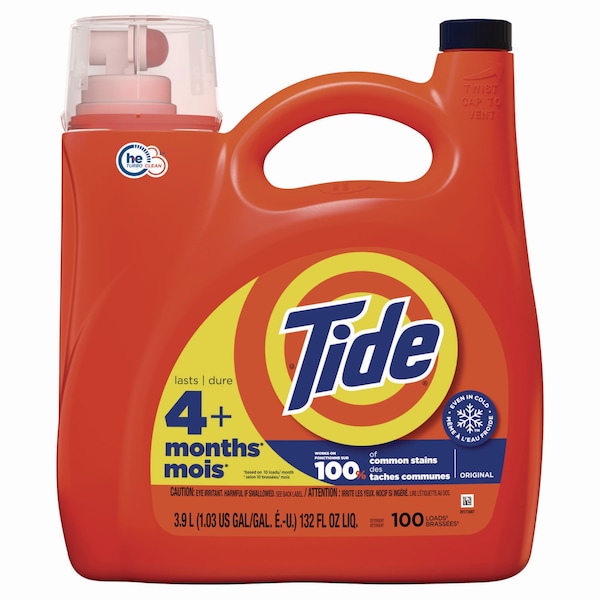 Tide Liquid Laundry Detergent, Original Scent, 146 oz Pour Bottle, 4PK - 80718334