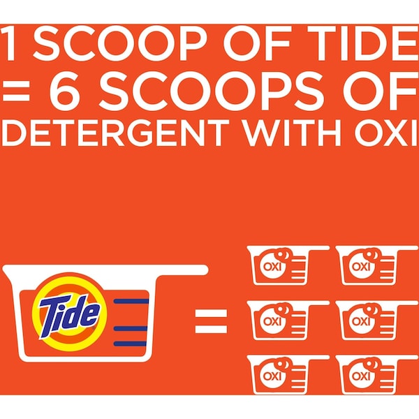 Tide Laundry Detergent, 95 oz Box, Powder, Unscented, White, 3 PK - 84997