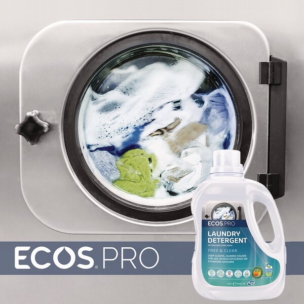 Ecos Pro Laundry Detergent Liquid, Free and Clear, 170 oz Jug, 2PK - PL937102CT