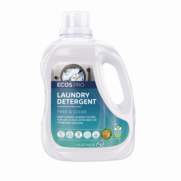 Ecos Pro Laundry Detergent Liquid, Free and Clear, 170 oz Jug, 2PK - PL937102CT