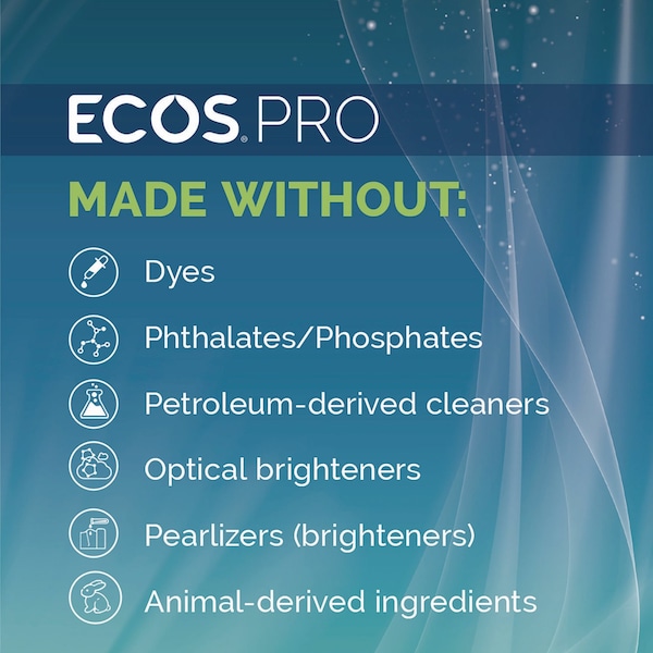 Ecos Pro Laundry Detergent Liquid, Free and Clear, 170 oz Jug, 2PK - PL937102CT