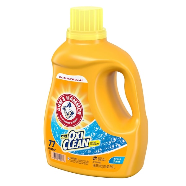 Arm & Hammer OxiClean Concentrated Liquid Laundry Detergent, Fresh, 100.5 oz Bottle, 4PK - 3320050027