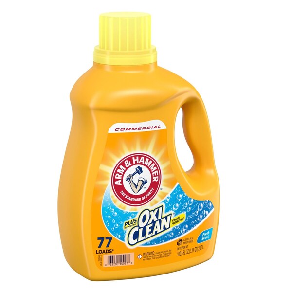 Arm & Hammer OxiClean Concentrated Liquid Laundry Detergent, Fresh, 100.5 oz Bottle, 4PK - 3320050027