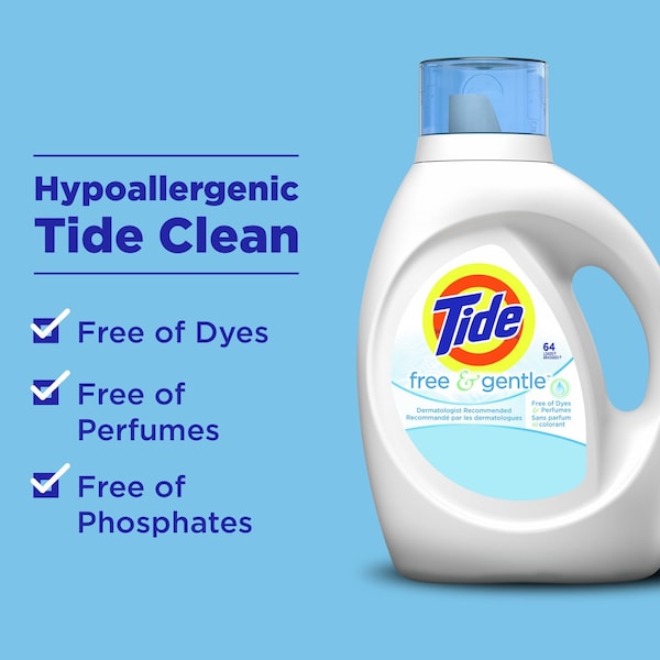 9 Elements Tide Free & Gentle No Scent Laundry Detergent Liquid 46 oz - 41825
