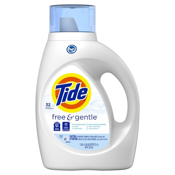 9 Elements Tide Free & Gentle No Scent Laundry Detergent Liquid 46 oz - 41825