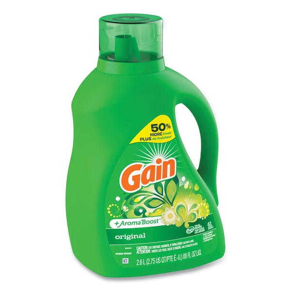 Gain Liquid Laundry Detergent, Original Scent, 88 oz Pour Bottle, 4PK - 80745070
