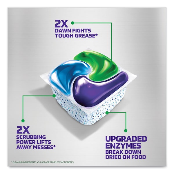 Cascade Platinum Plus ActionPacs Dishwasher Detergent Pods, Fresh Scent, 20.7 oz Tub, 228PK - 80374823