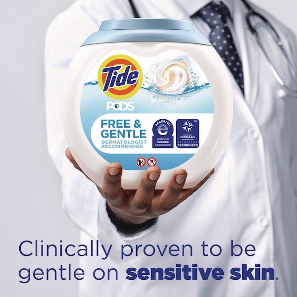 Tide PODS Laundry Detergent, Free and Gentle, 63 oz Tub, 76 Pacs/Tub - 80737337