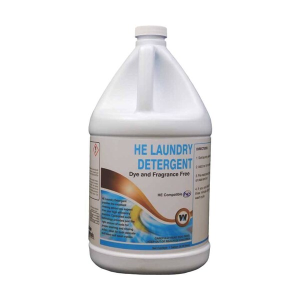 Warsaw Chemical H.E. Liquid Laundry Detergent, 1-Gallon, 4PK - 62404-0000004