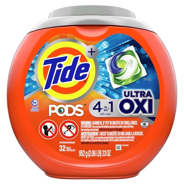 Tide Ultra Oxi Original Scent Laundry Detergent Pod, 128PK - 1025856