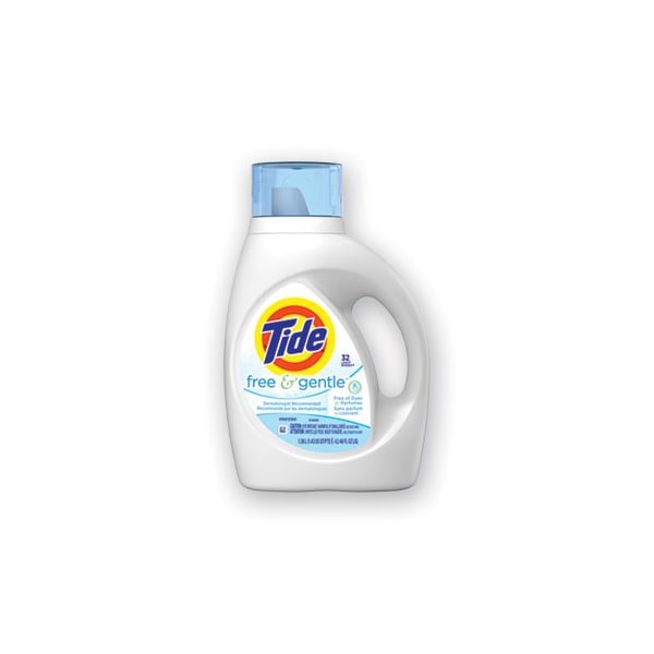 Proctgambl Tide, FREE AND GENTLE LAUNDRY DETERGENT, 32 LOADS, 46 OZ BOTTLE, 6PK - 41823