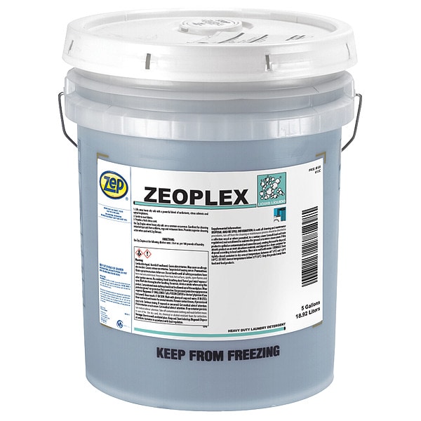 Zep High Efficiency Laundry Detergent, 5 gal Pail, Liquid, Characteristic, Blue - F43635