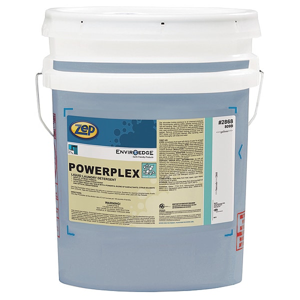 Zep High Efficiency Laundry Detergent, 5 gal Pail, Liquid, Citrus, Blue - 286835