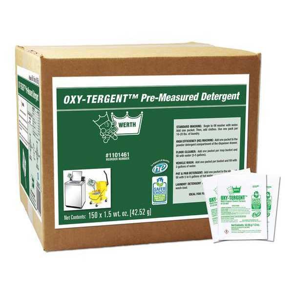Werth Sanitary Supply Laundry Detergent, 150 ct Box, Powder, Citrus, White - 1101461