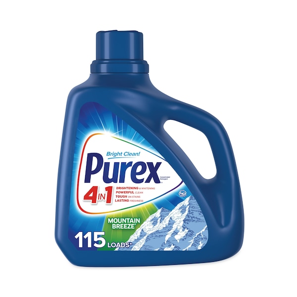 Purex Laundry Detergent, 150 oz Bottle, Liquid, Mountain Breeze, 4 PK - DIA 05016