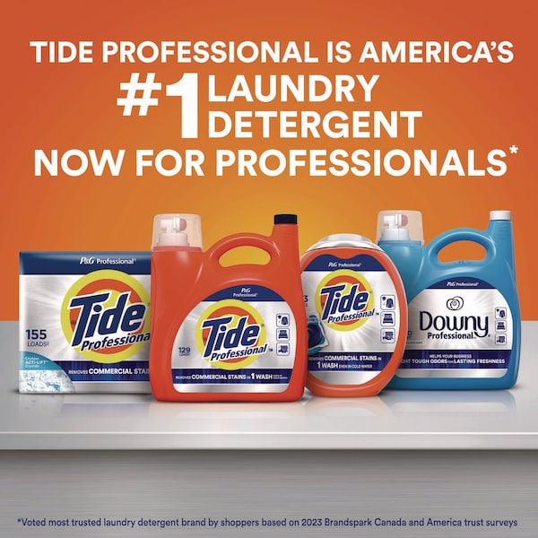 Tide Professional Laundry Detergent, 170 oz Pour Bottle, Liquid, 4 PK - 80782107